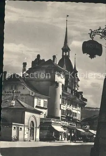 Bern BE Hollaenderturm mit Kaefigturm und Waisenhausplatz Kat. Bern