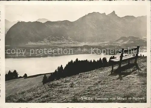 Sigriswiler Rothorn Panorama mit See Kat. Sigriswiler Rothorn