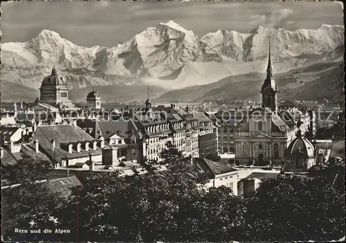 Bern BE Stadt und die Alpen Kat. Bern