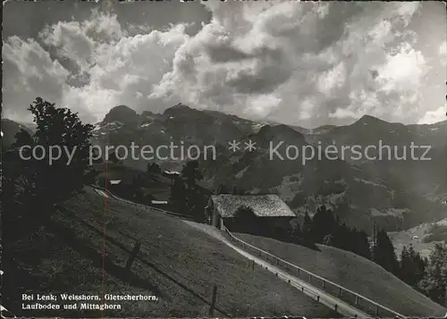 Lenk Simmental Weisshorn Gletscherhorn Laufboden Mittaghorn Kat. Lenk Simmental