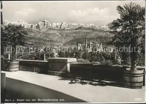 Bern BE Blick von Bundesstrasse auf die Alpen Kat. Bern