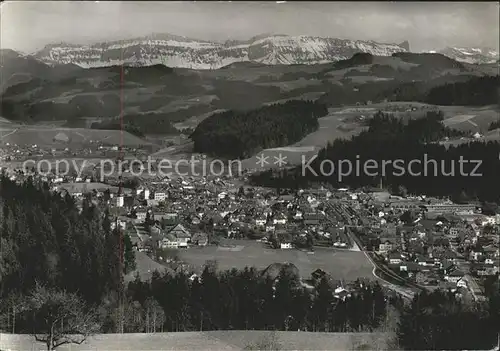 Langnau Emmental mit Schrattenfluh und Schybeguetsch Kat. Langnau Emmental