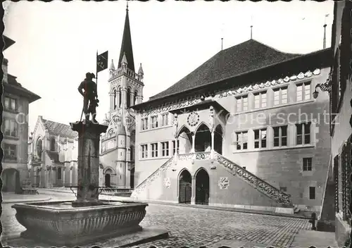 Bern BE Rathaus Brunnen Kat. Bern