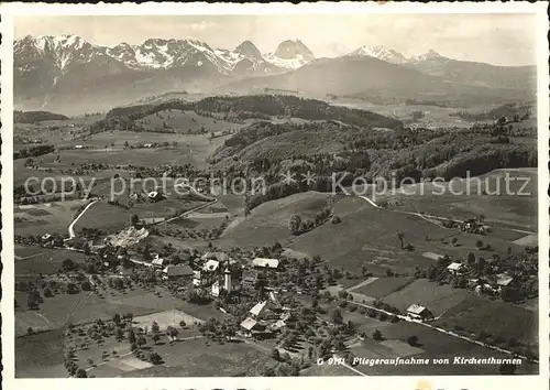 Kirchenthurnen Fliegeraufnahme Kat. Kirchenthurnen