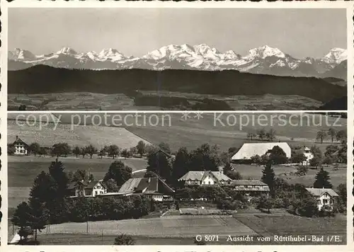 Walkringen Aussicht vom Ruettihubel Bad Alpenpanorama Kat. Walkringen