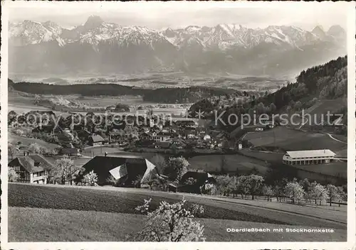 Oberdiessbach mit Stockhornkette Kat. Oberdiessbach