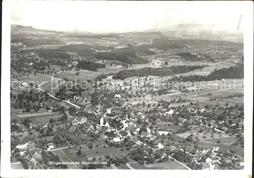 Maschwanden Fliegeraufnahme Kat. Maschwanden