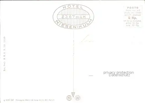 Niesen Kulm Hotel Niesen Kulm Aussichtsplattform Kat. Niesen Kulm