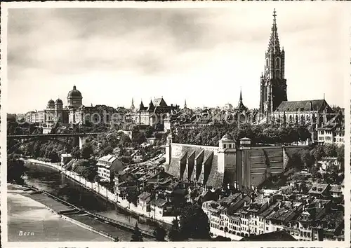 Bern BE Stadtansicht mit Muenster Kat. Bern