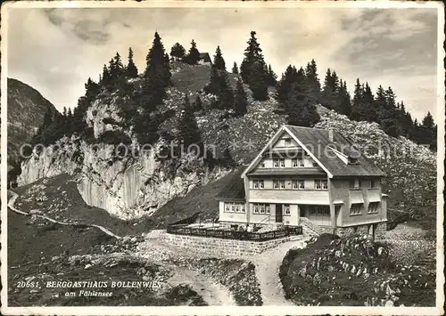 Faehlensee Berggasthaus Bollenwies Kat. Altmann