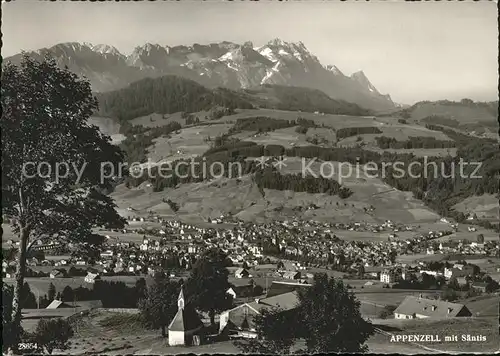 Appenzell IR mit Saentis Kat. Appenzell