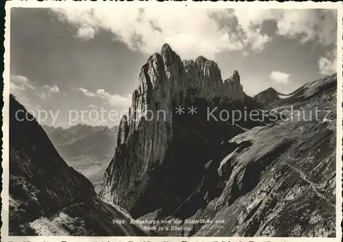 Kreuzberge von der Saxerluecke mit Rheintalblick Kat. Kreuzberge