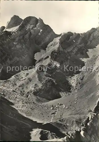 Weissbad Meglisalp mit Altmann und Rotsteinpass Kat. Weissbad