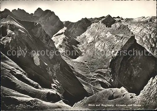 Weissbad mit Meglisalp Altmann und Saentis Kat. Weissbad