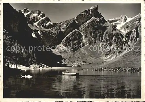 Seealpsee mit Altmann Rossmad und Saentis Kat. Schwende