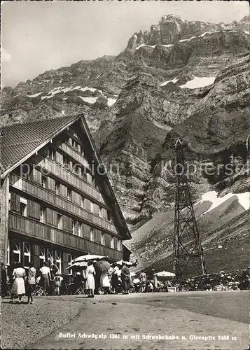 Schwaegalp mit Schwebebahn und Girespitz Kat. Schwaegalp