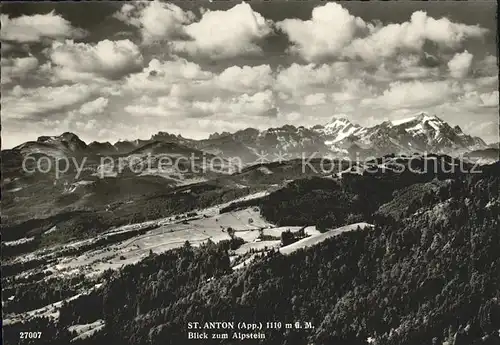 St Anton Gais Blick zum Alpstein Kat. St. Anton