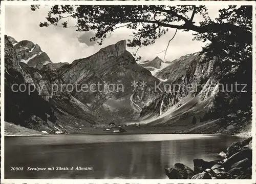 Seealpsee mit Saentis und Altmann Kat. Schwende