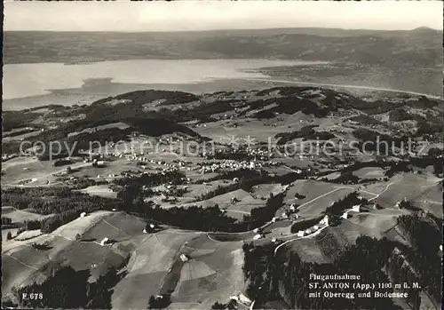 St Anton Gais mit Oberegg und Bodensee Fliegeraufnahme Kat. St. Anton