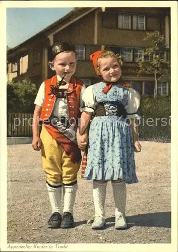 Appenzell IR Trachtenkinder Kat. Appenzell