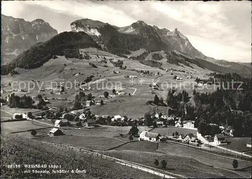 Weissbad mit Ebenalp Schaefler und oehrli Kat. Weissbad