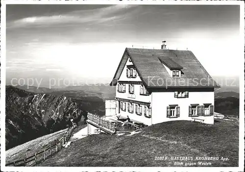 Gonten Berggasthaus Kronberg mit Westblick Kat. Gonten