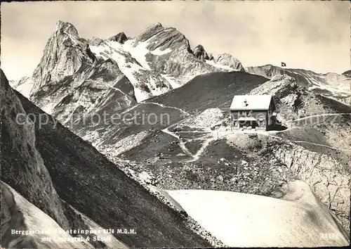 Rotsteinpass Berggasthaus Rotsteinpass mit Lysengrat Kat. Rotsteinpass