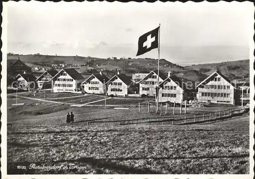 Trogen AR Pestalozzidorf Fahne / Trogen /Bz. Mittelland