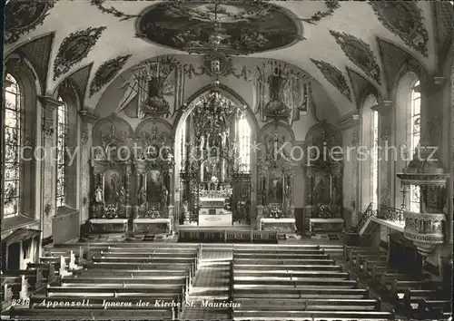 Appenzell IR Inneres Kirche St. Mauricius Kat. Appenzell