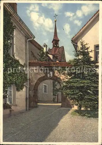 St Chrischona Aufgang zur Kirche Kat. St. Chrischona