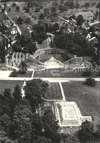 Augst Augusta Raurica Roemisches Theater Tempel Fliegeraufnahme Kat. Augst