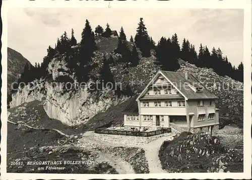 Faehlensee Berggasthaus Bollenwies Kat. Altmann