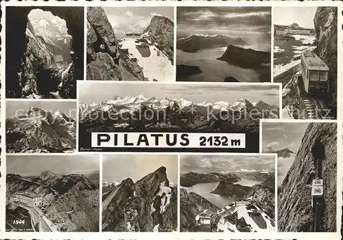 Pilatus Teilansichten Bergbahn Kat. Pilatus