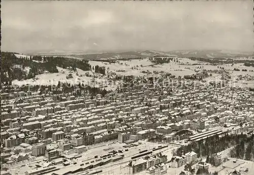 La Chaux de Fonds Fliegeraufnahme Kat. La Chaux de Fonds