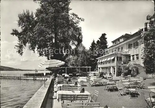 Meisterschwanden Hotel Seerose Terrasse am Hallwilersee Kat. Meisterschwanden