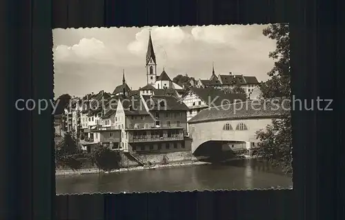 Baden AG Teilansicht Rheinbruecke Kat. Baden