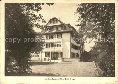 Rheinfelden AG Solbad Pension Eden Kat. Rheinfelden