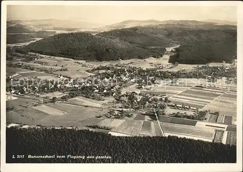 Hunzenschwil Fliegeraufnahme Kat. Hunzenschwil