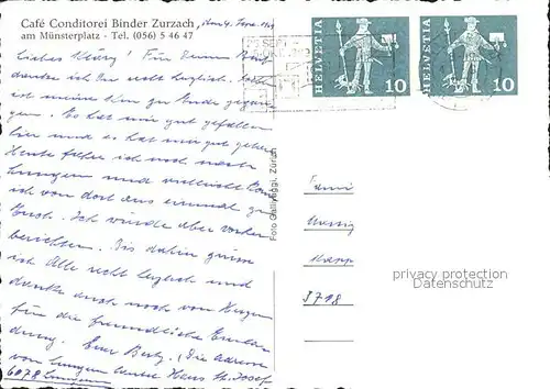 Zurzach Conditorei Binder Teilansichten Kat. Zurzach