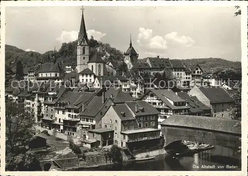 Baden AG Altstadt Bruecke Kat. Baden