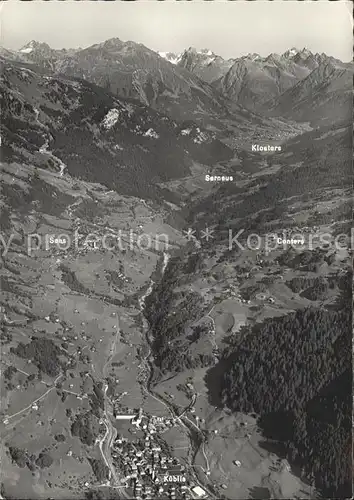 Serneus Klosters Conters Saas Fliegeraufnahme Kat. Serneus