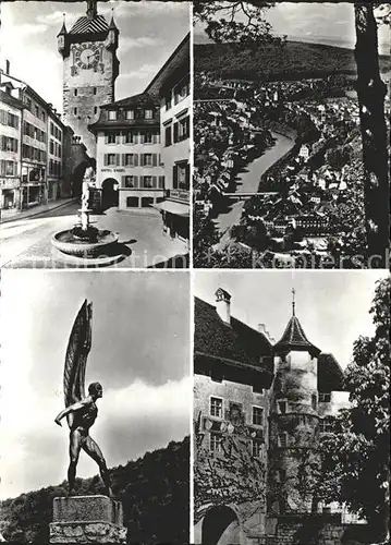 Baden AG Denkmal Stadt Fliegeraufnahme Kat. Baden