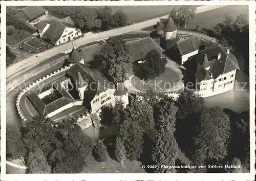 Hallwil Schloss Fliegeraufnahme Kat. Hallwil