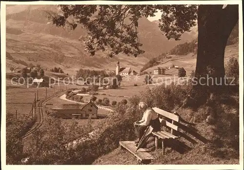 Appenzell IR Schwendetal Bank Aussicht Kat. Appenzell