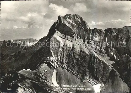 Altmann Saentis Auftstieg vom Rotsteinpass Berggasthof  Kat. Altmann