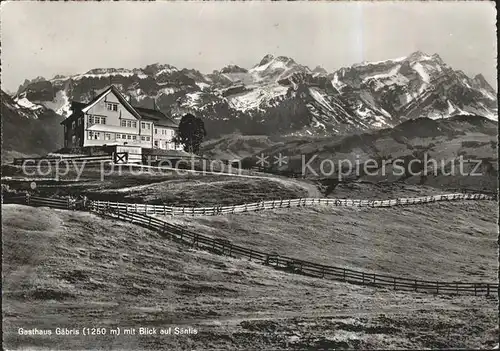 Gaebris Gasthaus mit Blick auf Saentis Kat. Gaebris