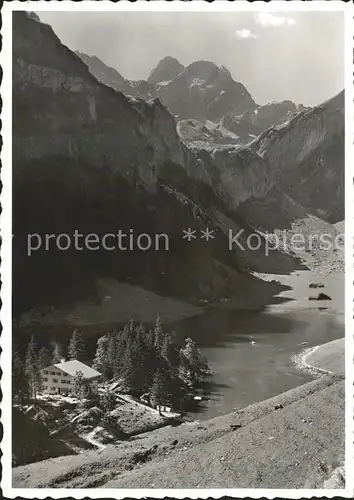 Seealpsee Berggasthaus Seealpsee mit Altmann Kat. Schwende