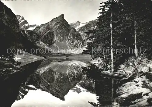 Seealpsee mit Altmann Rossmad und Saentis Kat. Schwende