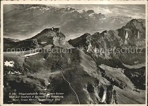 Hoher Kasten Fliegeraufnahme Kamor Staubern Rheintal Ringelspitz