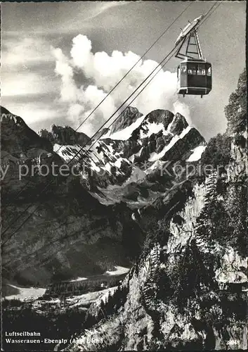 Wasserauen Luftseilbahn Ebenalp Seealpsee Meglisalp Gloggeren Kat. Schwende